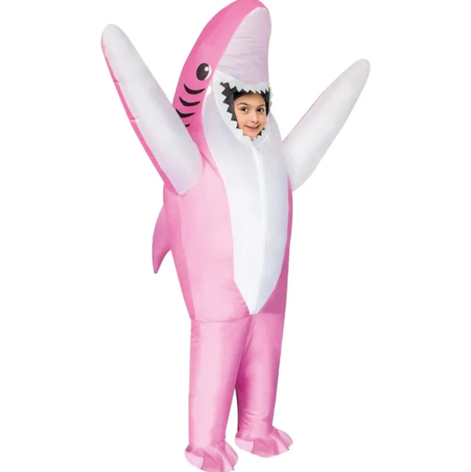 DÉGUISEMENT COSTUME GONFLABLE REQUIN ROSE ENFANT