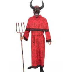 DÉGUISEMENT DÉMON ROBE CÉRÉMONIE OCCULTE HOMME