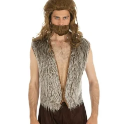 DÉGUISEMENT GILET PELUCHE VICKING ADULTE