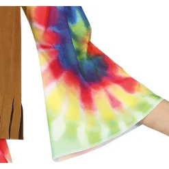DÉGUISEMENT GILET ROBE TIE-DYE HIPPIE FEMME