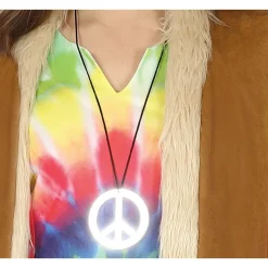 DÉGUISEMENT GILET ROBE TIE-DYE HIPPIE FEMME