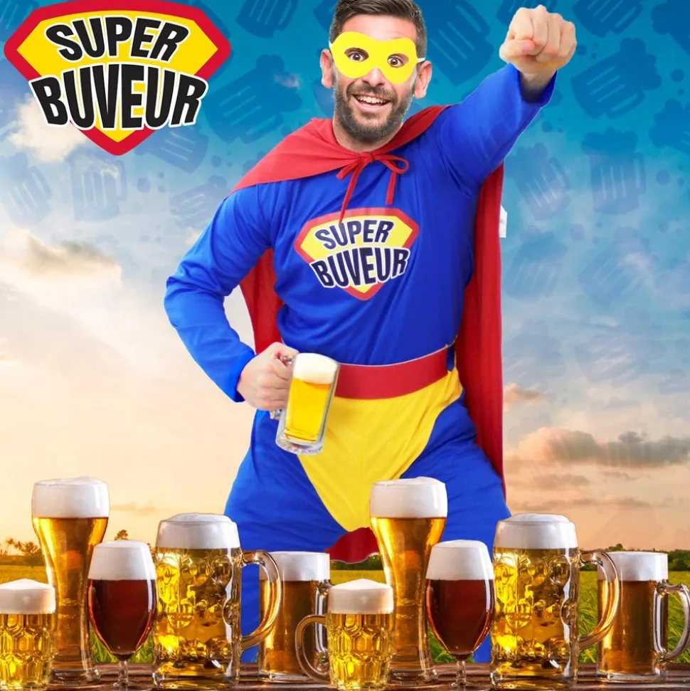 DÉGUISEMENT HUMOUR SUPER BUVEUR HOMME