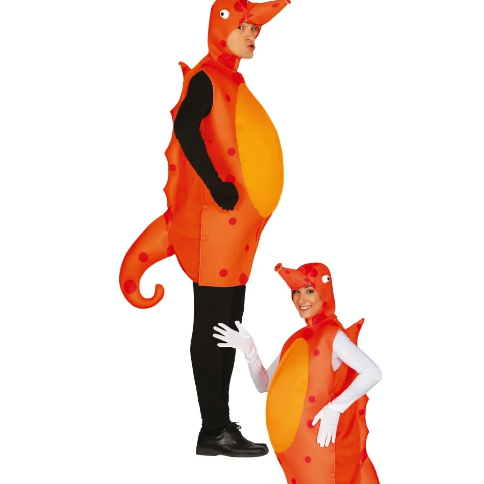 DÉGUISEMENT HYPPOCAMPE ORANGE CHEVAL MER ADULTE