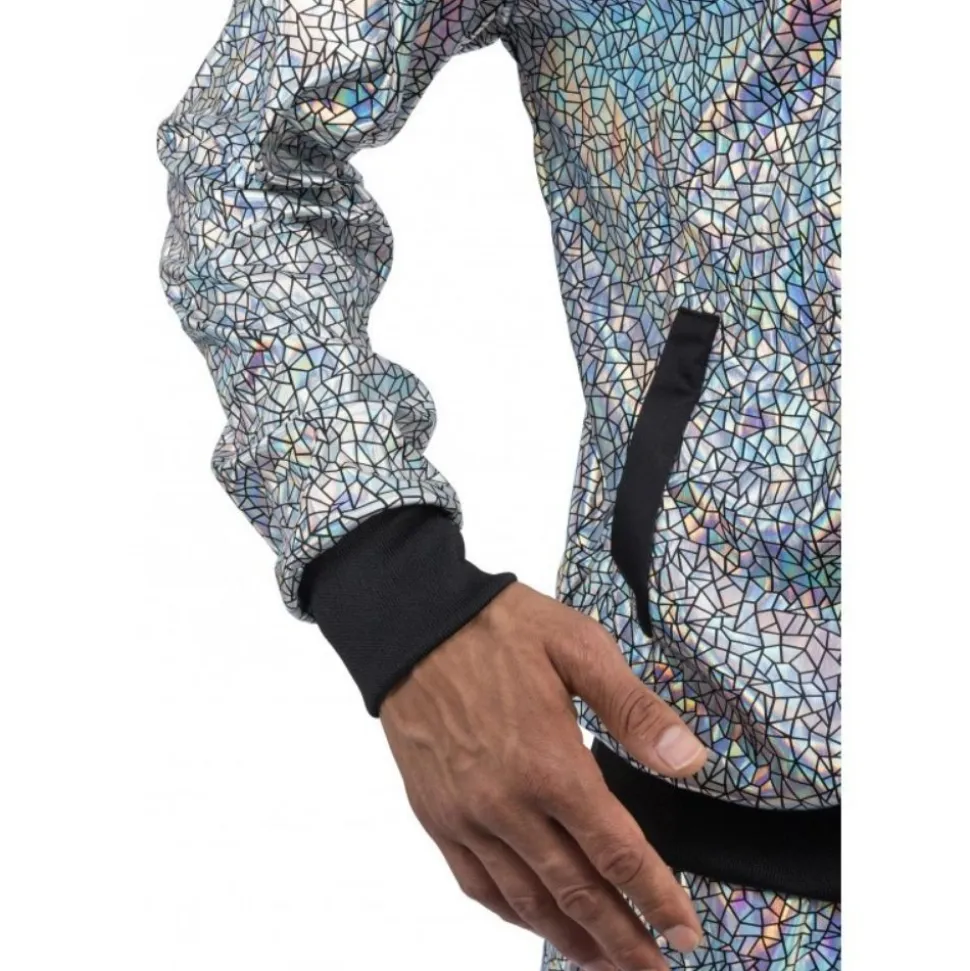 DÉGUISEMENT JOGGING GÉOMÉTRIQUE IRISÉ ARGENT HOMME