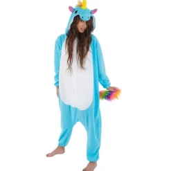 DÉGUISEMENT KIGURUMI LICORNE BLEUE ADULTE
