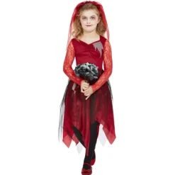 DÉGUISEMENT MARIÉE DU CIMETIÈRE ROUGE FILLE