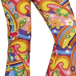 DÉGUISEMENT PANTALON HIPPIE MULTICOLORE FEMME