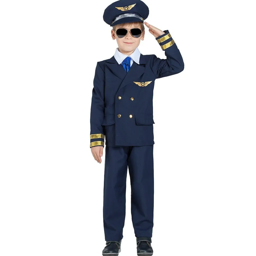 DÉGUISEMENT PILOTE LIGNE CAPITAINE ENFANT