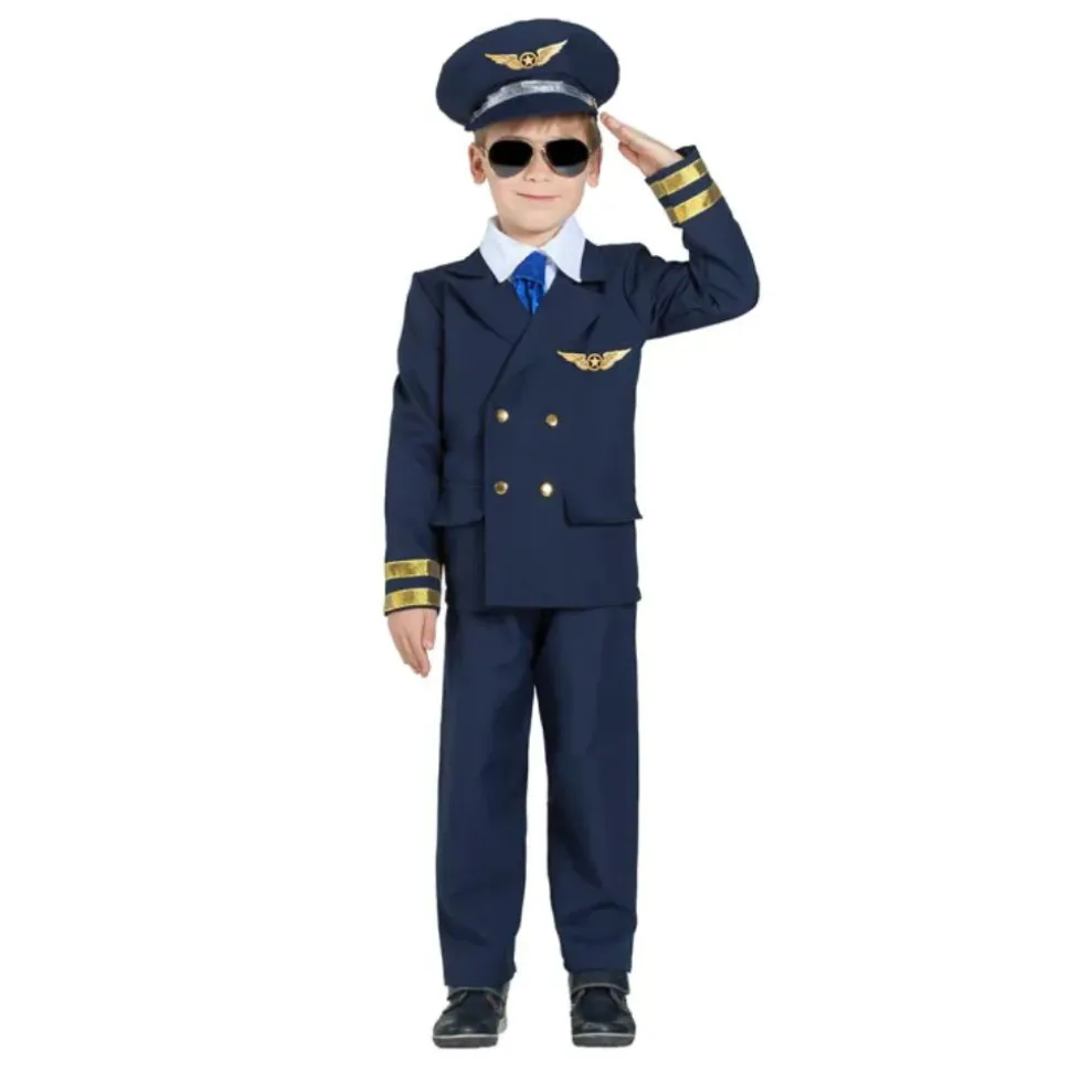 DÉGUISEMENT PILOTE LIGNE CAPITAINE ENFANT