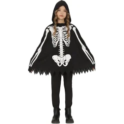 DÉGUISEMENT PONCHO SQUELETTE HUMAIN ENFANT