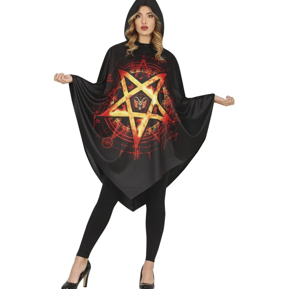 DÉGUISEMENT PONCHO ÉTOILE SATANIQUE ADULTE