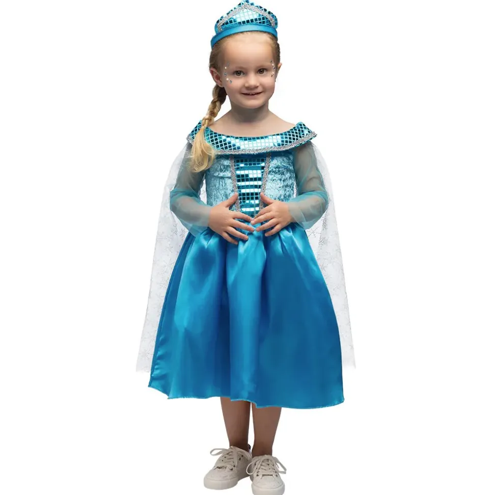 DÉGUISEMENT PRINCESSE D'HIVER ROBE BLEU FILLE
