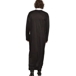DÉGUISEMENT PRÊTRE SOUTANE NOIRE AVEC COL HOMME
