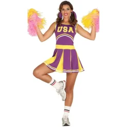 DÉGUISEMENT ROBE POM-POM GIRL ÉQUIPE USA FEMME