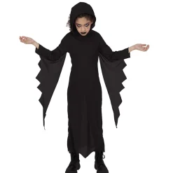 DÉGUISEMENT SERIAL KILLER ROBE CAPUCHE NOIR ENFANT