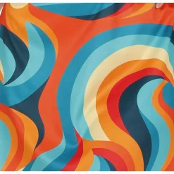 DÉGUISEMENT SEVENTIES VAGUE ORANGE BLEU FEMME