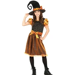 DÉGUISEMENT SORCIÈRE ORANGE FILLE