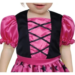 DÉGUISEMENT SORCIÈRE ROBE ÉTOILE ROSE FILLE