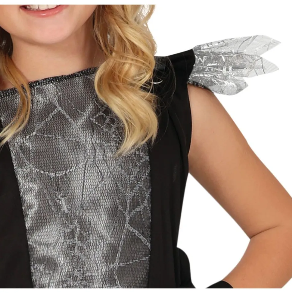 DÉGUISEMENT SORCIÈRE TOILE ARAIGNÉE ARGENT FILLE