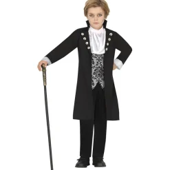DÉGUISEMENT VAMPIRE BAROQUE CHIC ARGENT GARÇON