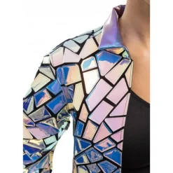 DÉGUISEMENT VESTE MIROIR HOLOGRAPHIQUE SCÈNE FEMME