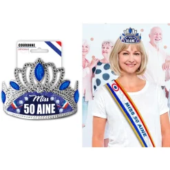DIADEME COURONNE ANNIVERSAIRE 50 AINE