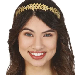 DIADÈME COURONNE LAURIER ROMAINE MÉTAL OR FEMME