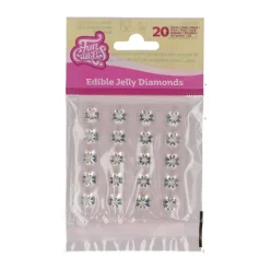 20 DIAMANTS COMESTIBLE 1CM TRANSPARENT