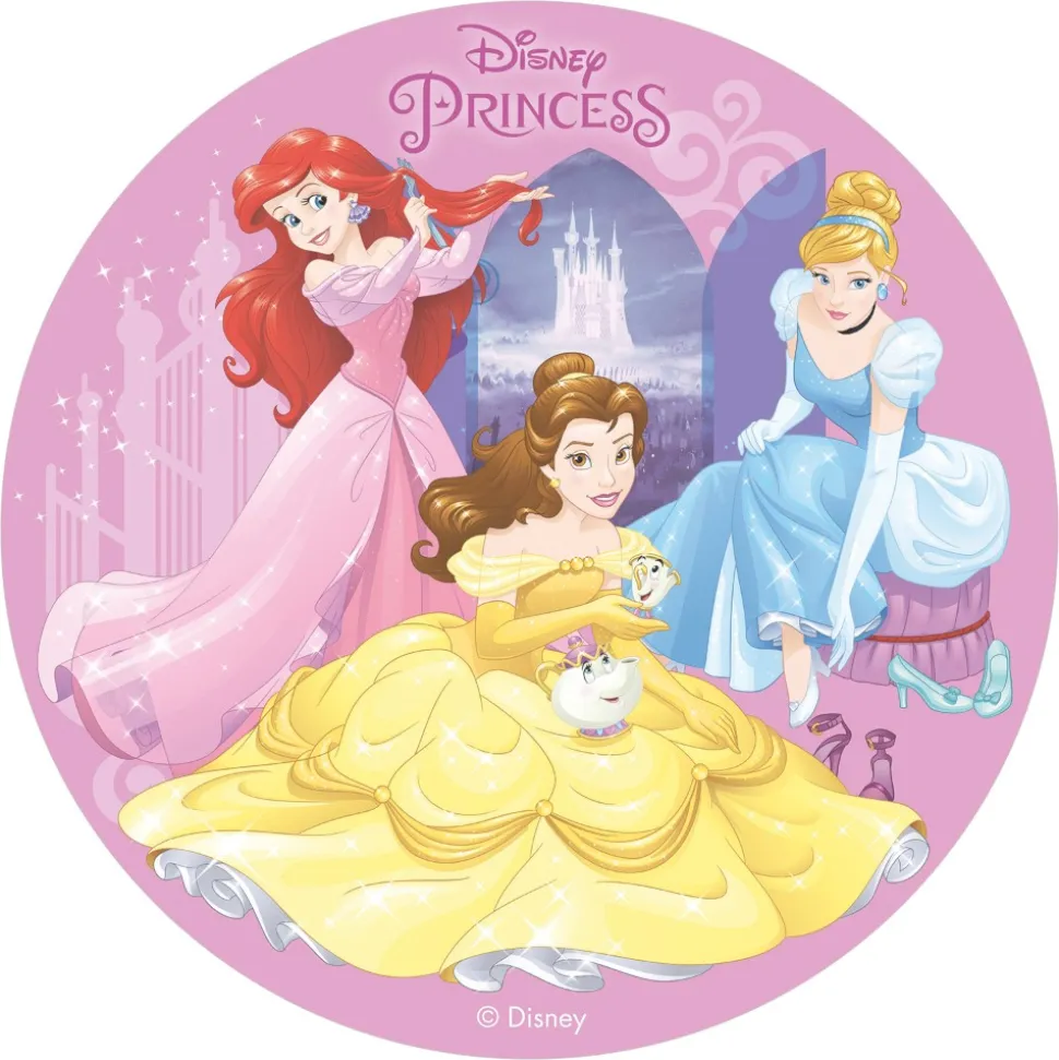 DISQUE AZYME DÉCO GÂTEAU STAR PRINCESS 20CM