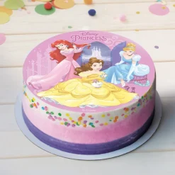 DISQUE AZYME DÉCO GÂTEAU STAR PRINCESS 20CM