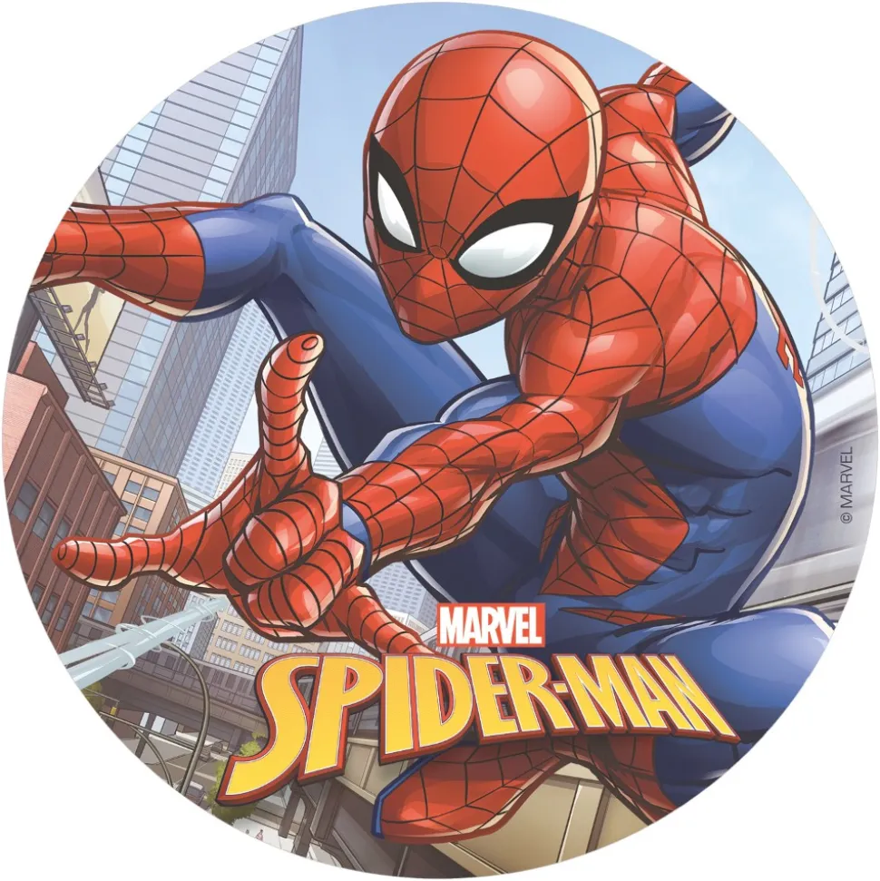 DISQUE AZYME SPIDER-MAN DÉCO GÂTEAU 20CM