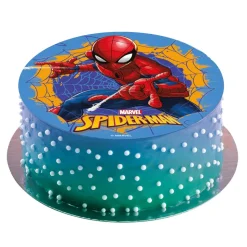 DISQUE AZYME SPIDERMAN DÉCO GÂTEAU 20CM