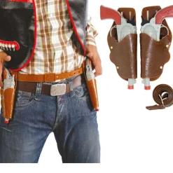 DOUBLE CARTOUCHIÈRE HOLSTERS PISTOLETS PLASTIQUE