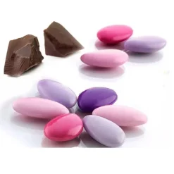 DRAGÉES CHOCOLAT 500G ROSE FUCHSIA PRUNE PARME