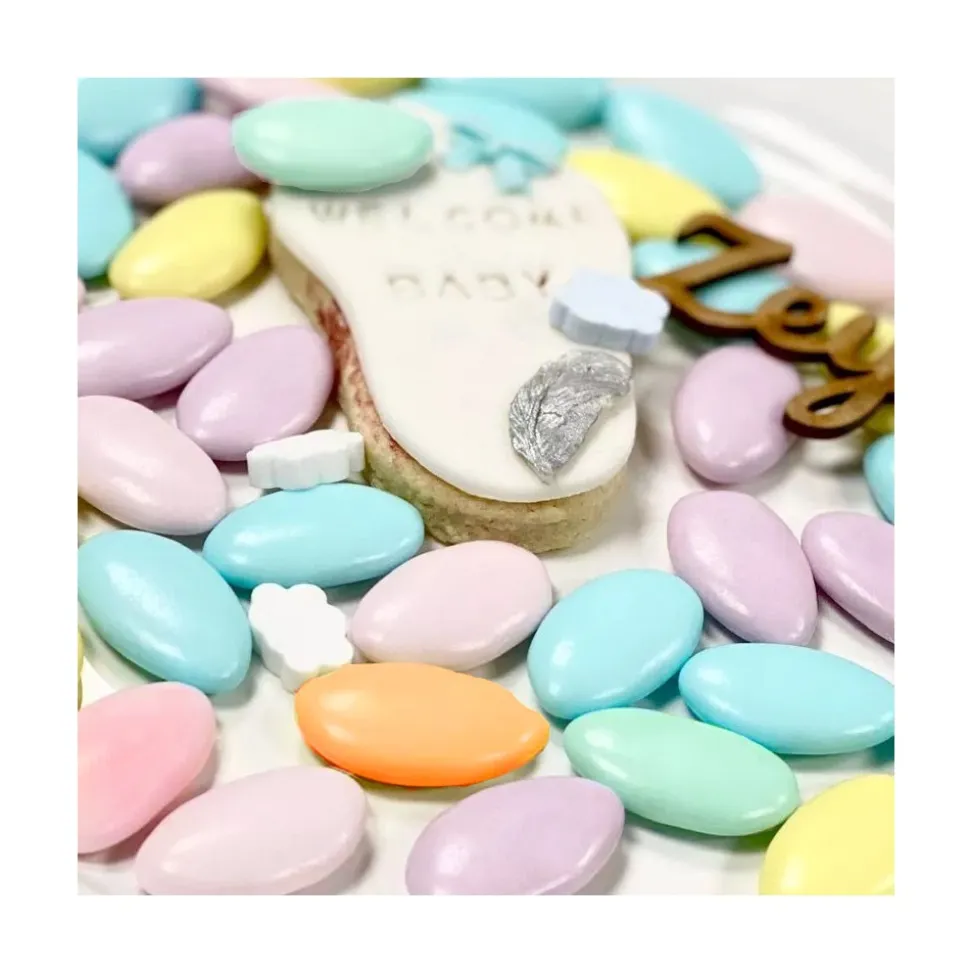 DRAGÉES CHOCOLAT PASTEL 500G COLORÉ