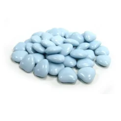 DRAGÉES PETITS COEURS BLEU CIEL AU CHOCOLAT 250 G