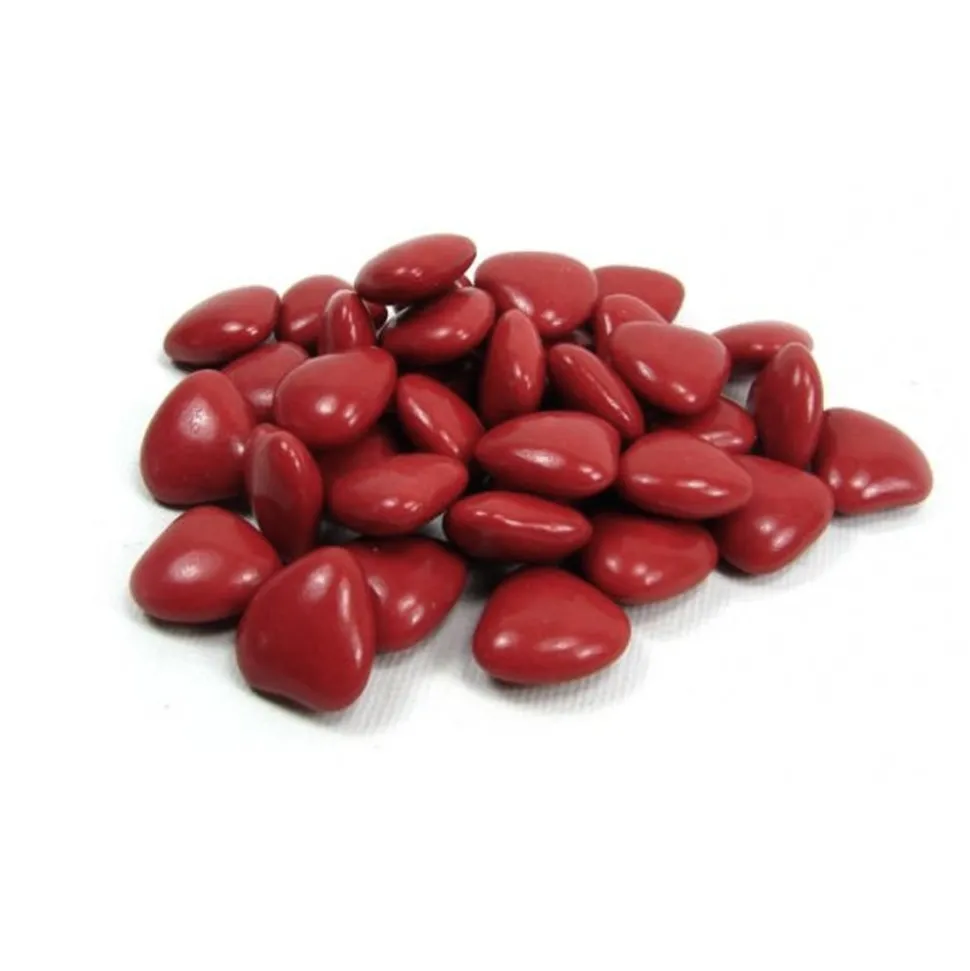 DRAGÉES PETITS COEURS BORDEAUX AU CHOCOLAT 250 G