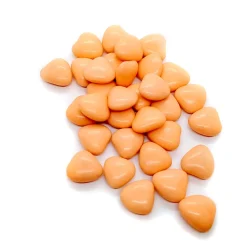 DRAGÉES PETITS COEURS ORANGE AU CHOCOLAT 250 G