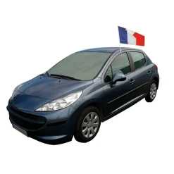 DRAPEAU DE VOITURE TRICOLORE FRANCE 30X40CM