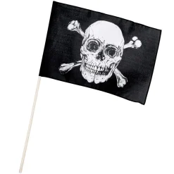 DRAPEAU À MAIN SIGLE PIRATE 45X30CM NOIR