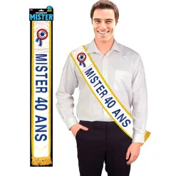 ECHARPE MISTER 40 ANS BLEUE