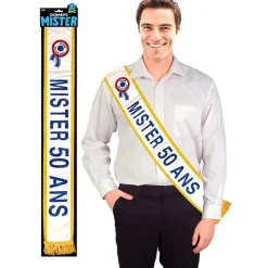 ECHARPE MISTER 50 ANS BLEUE
