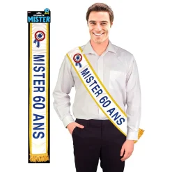 ECHARPE MISTER 60 ANS BLEUE