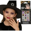 12 FAUX ONGLES ADHÉSIF HALLOWEEN FANTÔME ENFANT