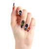 10 FAUX ONGLES ADHÉSIF TÊTE DE MORT ADULTE