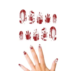 10 FAUX ONGLES ENSANGLANTÉ AVEC COLLE