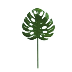 FEUILLE PHILO MONSTERA MÉTAL SUR PIC 7X12.5CM