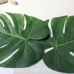 4 FEUILLES MONSTERA ARTIFICIEL 33X27CM VERT