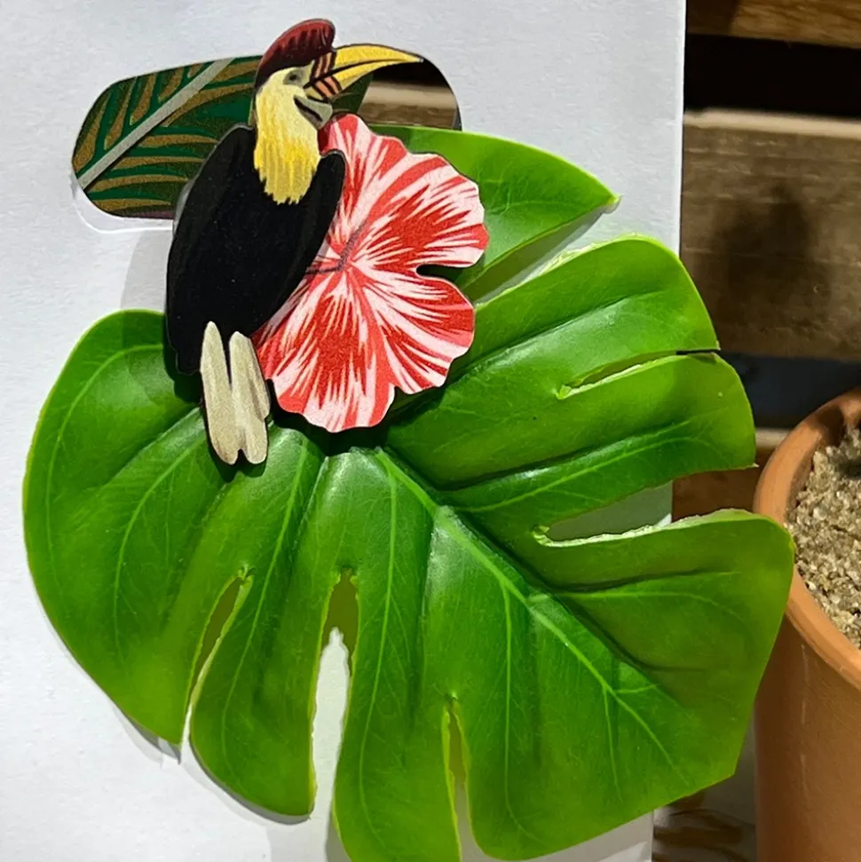 6 FEUILLES MONSTERA 3 TAILLES 8/10CM VERT