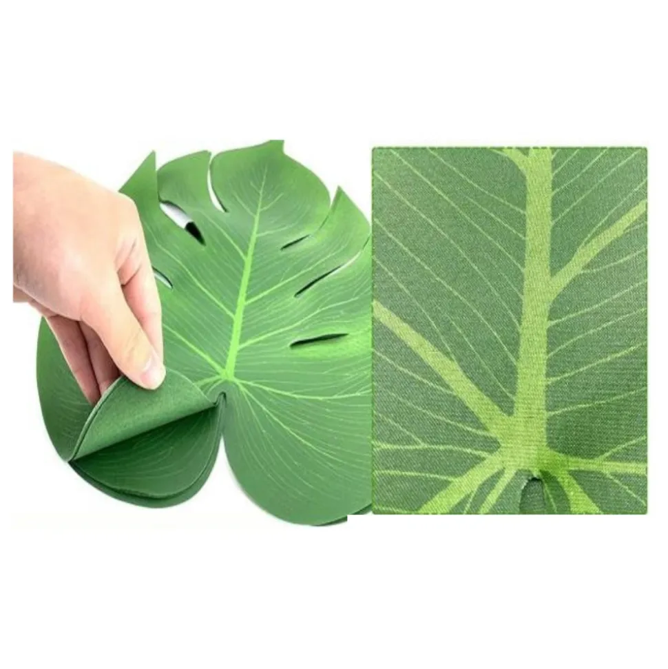 44 FEUILLES TROPICALES DÉCO PALMIER MONSTERA VERT